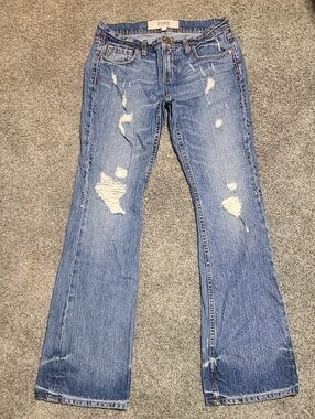Y2K PINK VS Distressed low rise Blue Jeans
